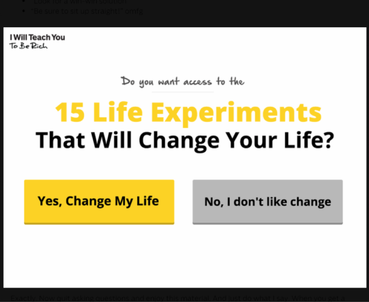 life experiments