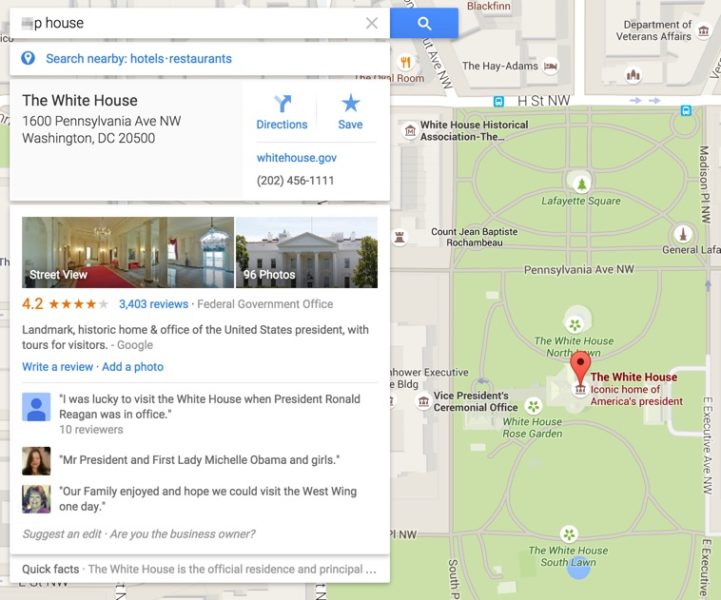 white house google slur