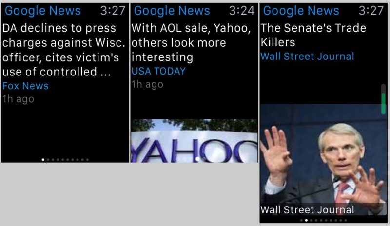 Google News on Apple Watch