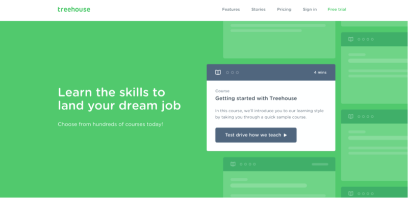 Team Treehouse homepage