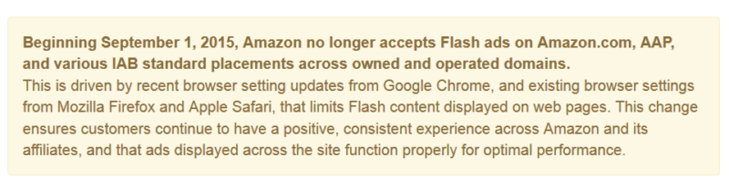 Amazon quits flash