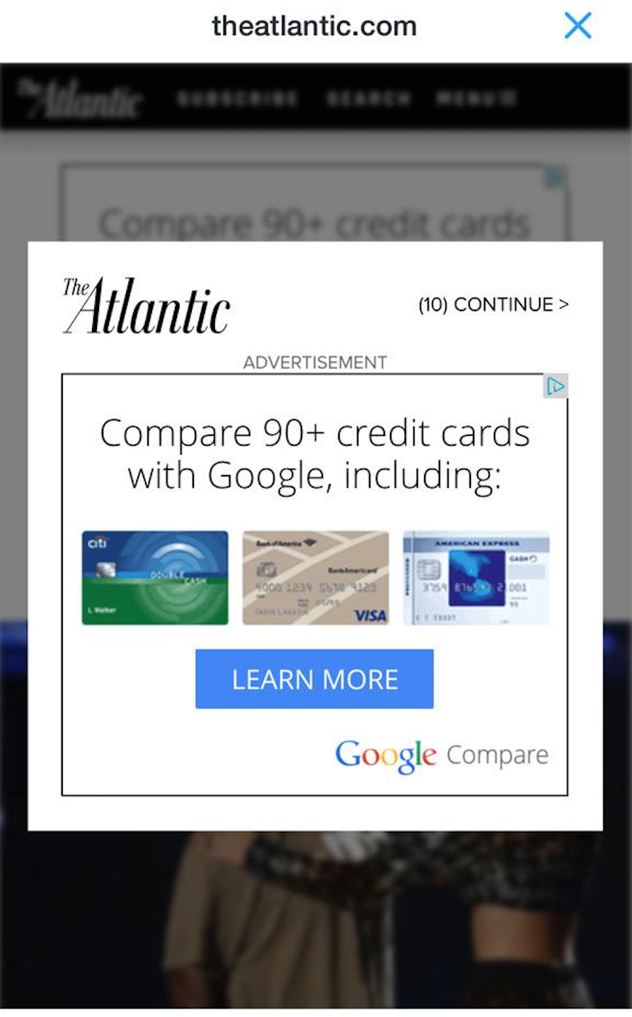 big ad from google