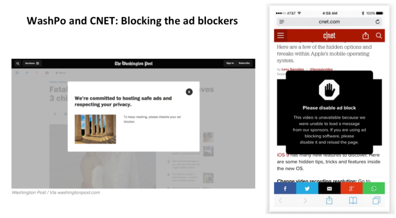 blocking the ad blockers