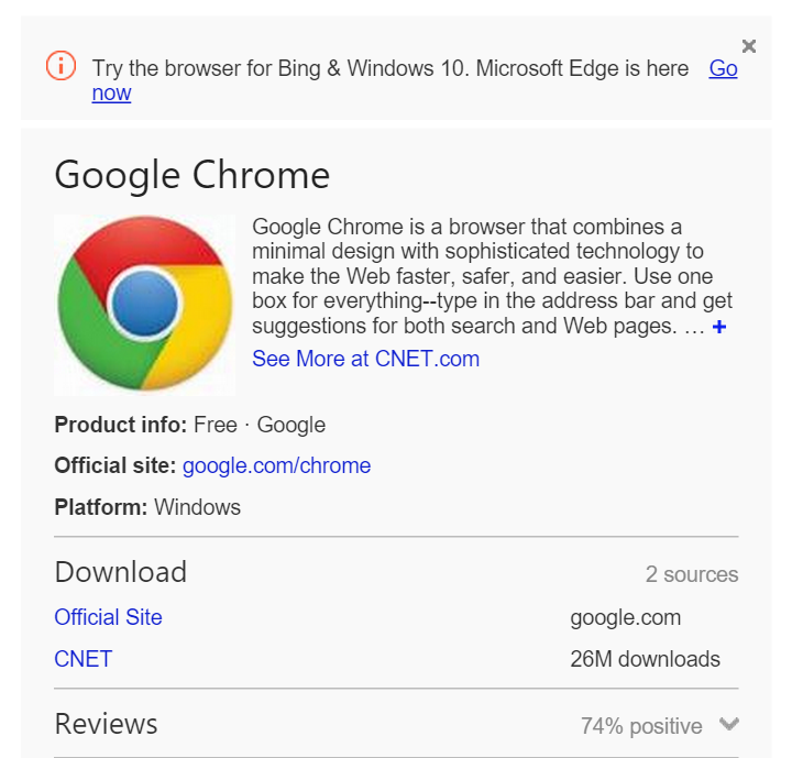 get edge not chrome