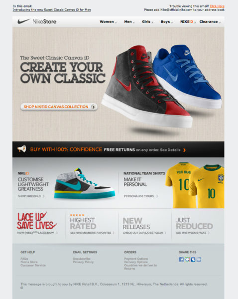 Nike store hotsell email customer service