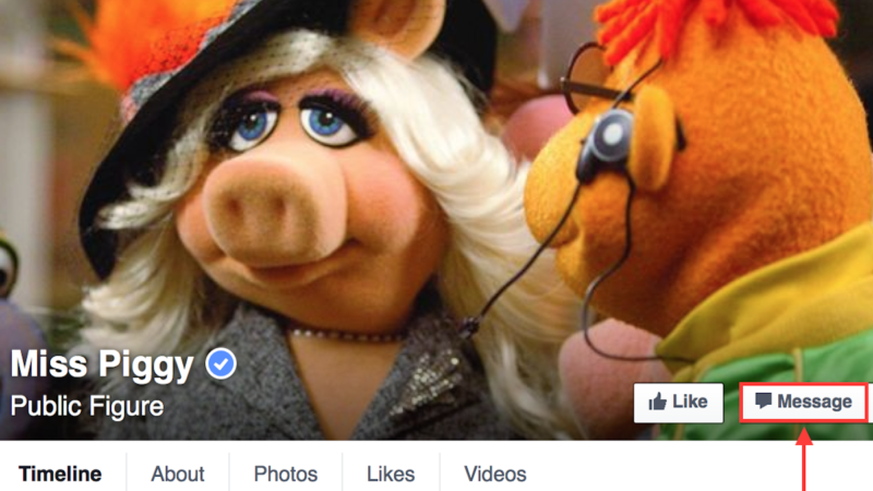 Miss Piggy's Facebook page