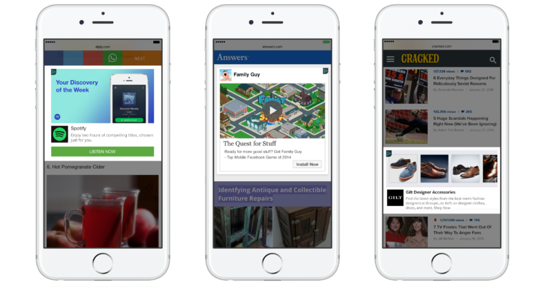 native ads on mobile web sites facebook audience network