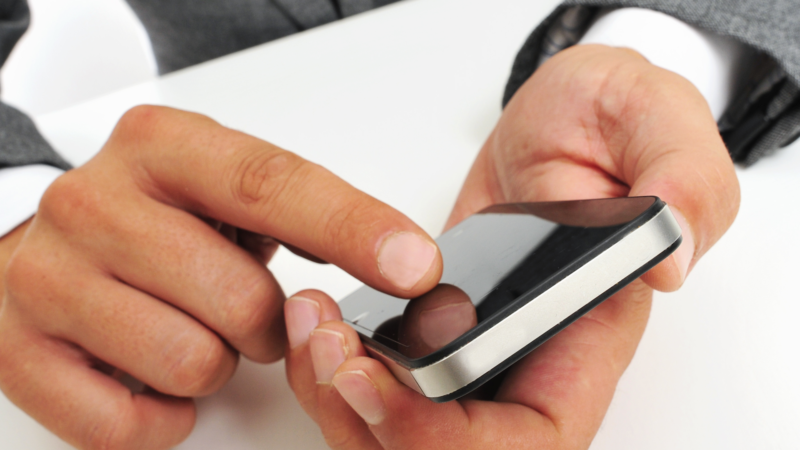 businessman with smartphone