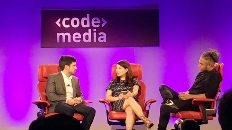 Left to right: Re/code senior editor Jason Del Rey, DigiTour Media CEO Meridith Valiando Rojas and Vine head of user experience Jason Mante.