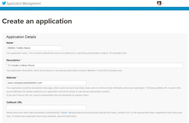 create-twitter-application