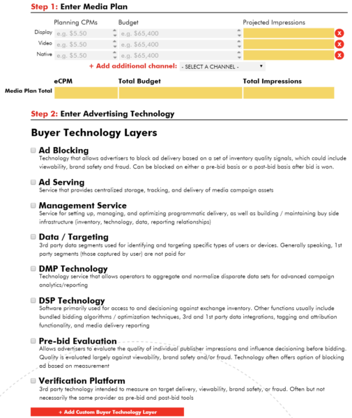 iab programmatic fee calculator