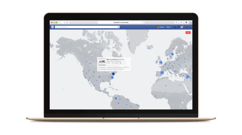 Facebook Live map for desktop