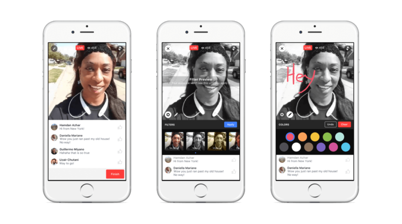 Facebook Live video filters