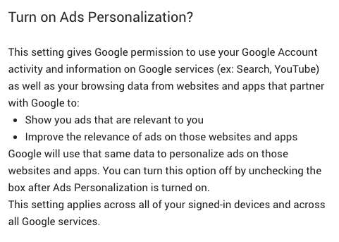 Ads Personalization