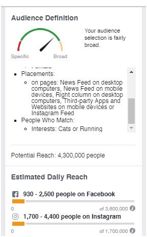 Facebook audience targeting