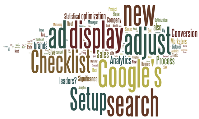 This word cloud of words in my column titles uses Wordle's advanced weighting feature.