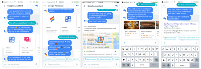 Google Allo screens