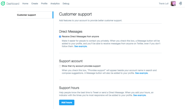 Brands can access the new customer service features through Twitter's Dashboard tool.