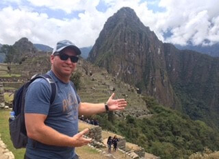 The author at Macchu Pichu.