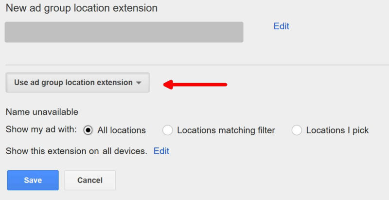 Display Location Extension