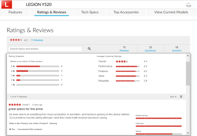 Lenovo Ratings Reviews 800x555