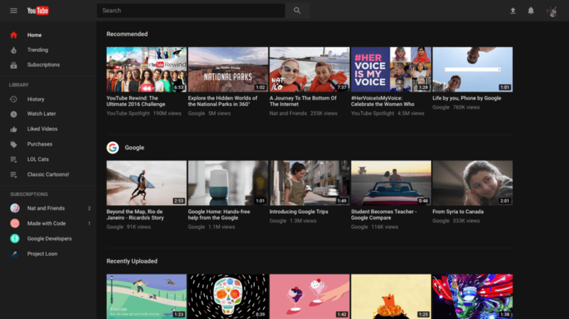 YouTube Dark Theme