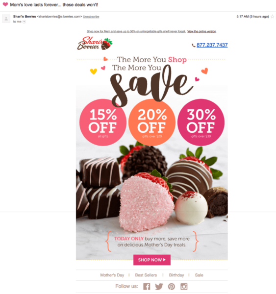 Sharisberries Email Mothersday