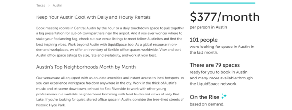 Austin facts from Liquidspace