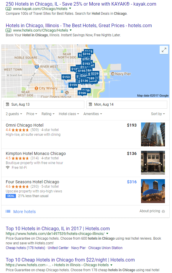 google hotels screenshot