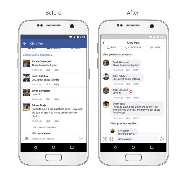 Facebook CommentRedesign