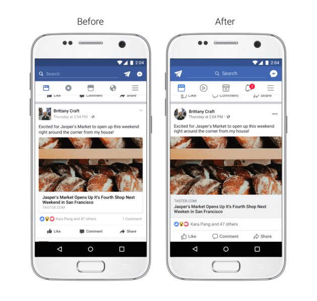 Facebook LinkPreviewRedesign