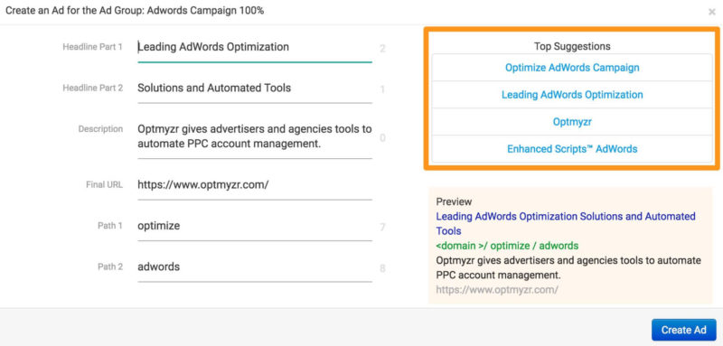 Optmyzr   A B Testing For Ads