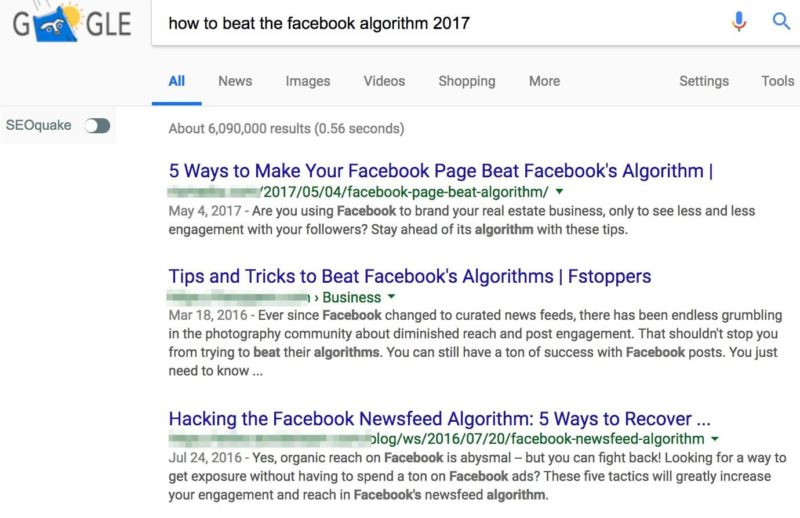 Beat Facebook Algorithm Google Search