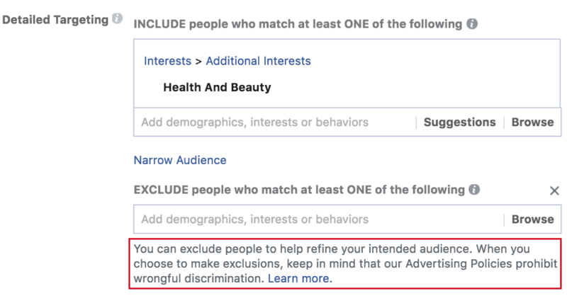 Facebook Ad Targeting Anti Discrimination Policy