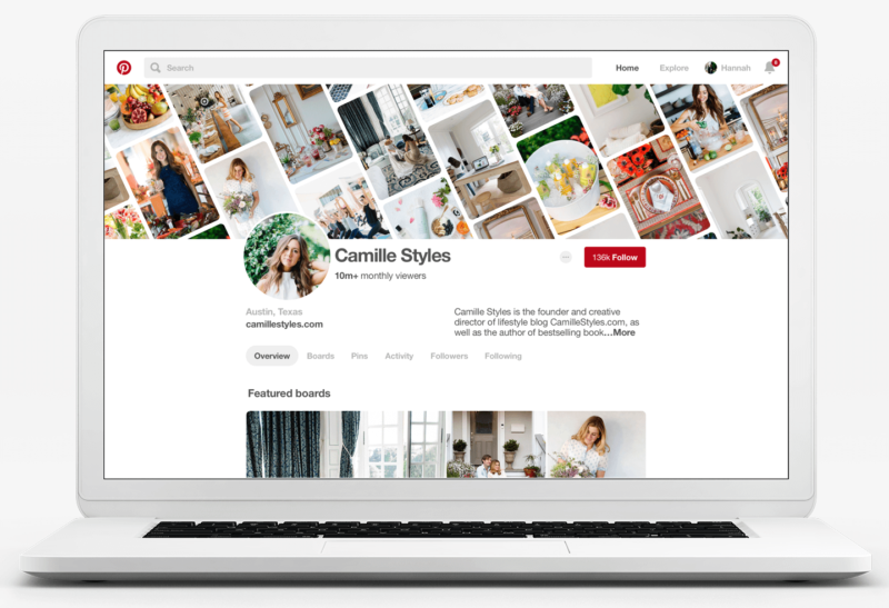 Pinterest Business Profile Page