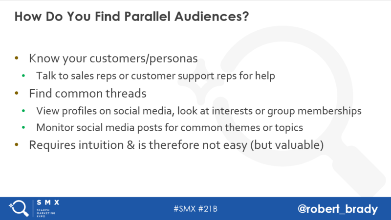 SMXpert Parallel Audiences Robert Brady