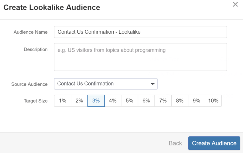 Create Lookalike Audience 1