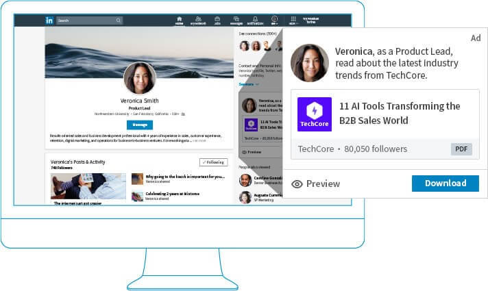 LinkedIn Dynamic Ad Example