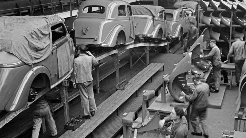 Assembly Line Cars Factory Workers Ss 1920