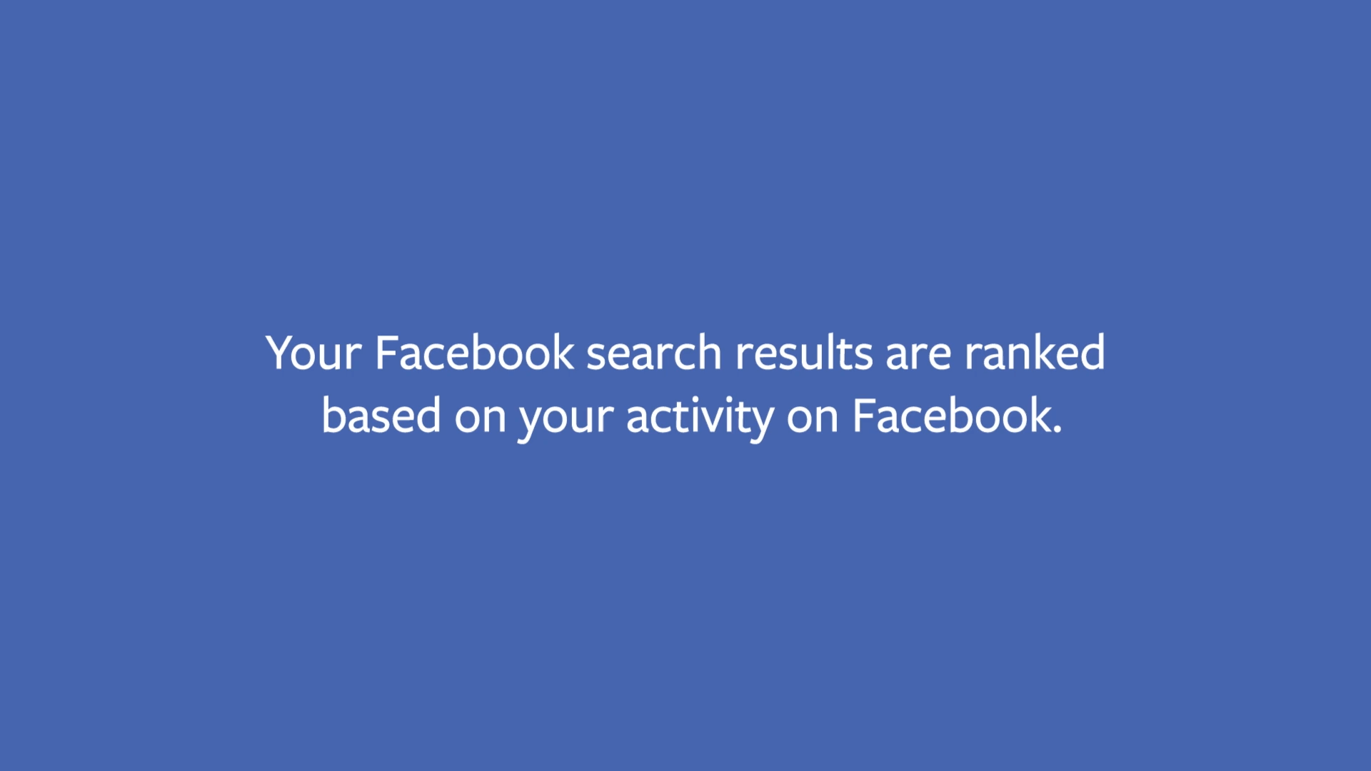 Facebook confirms searches performed off the platform do not influence
