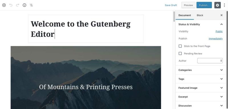 Welcome To Gutenberg