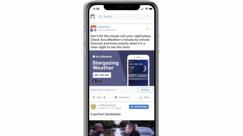 Reddit App Install Ad