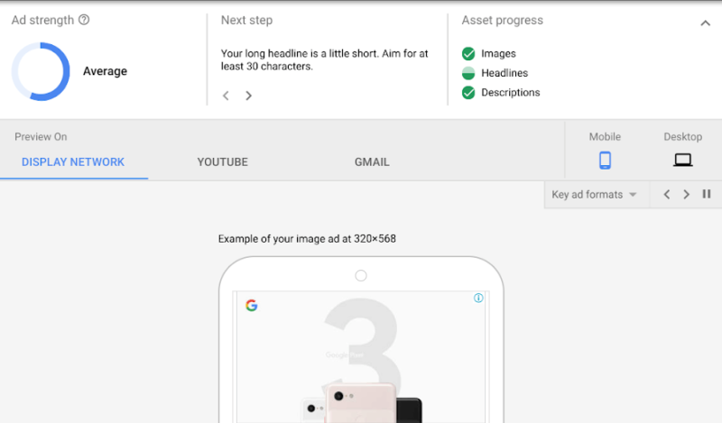 Responsive Display Ads Ad Strength Score