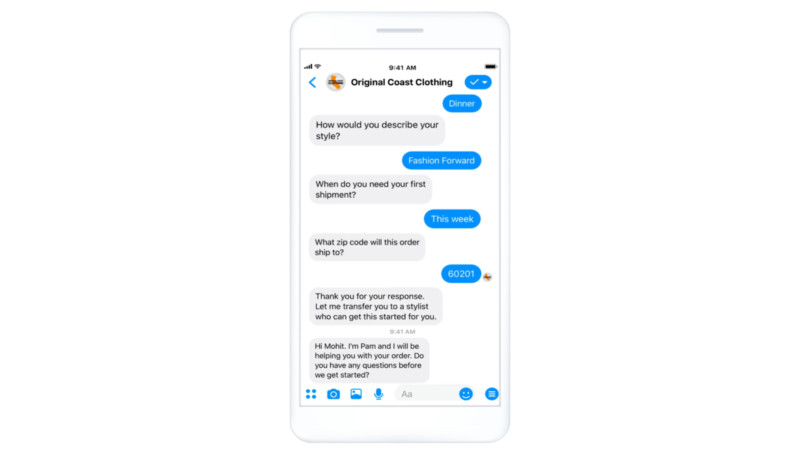 Facebook Messenger Business Chat