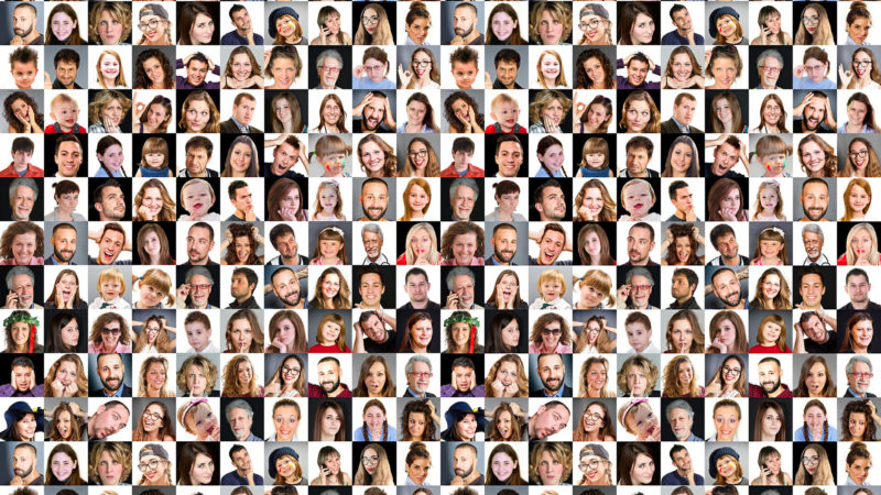 Faces of customers