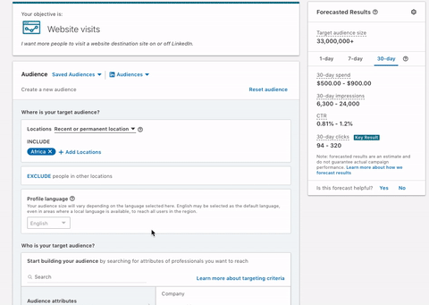 LinkedIn Audience Forecasting