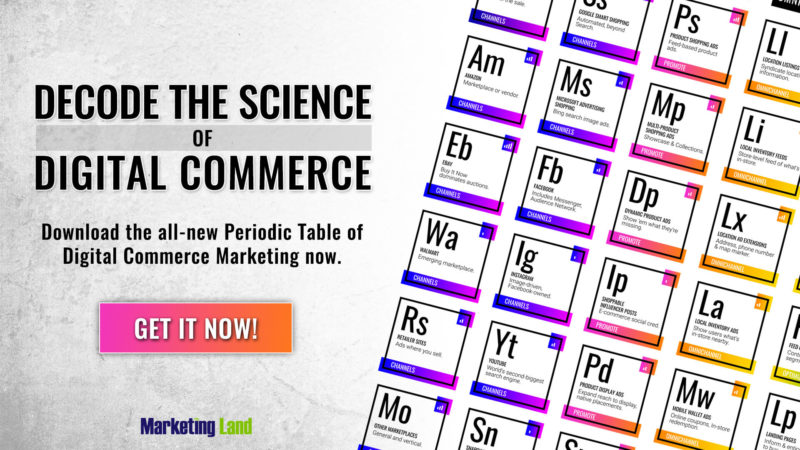 Decode the Science of Digital Commerce. Download the Periodic Table of Digital Commerce Marketing now.