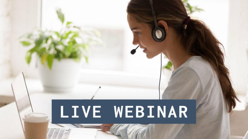 Live Webinar Woman Light Background