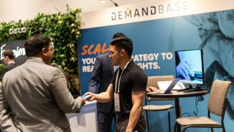 Demandbase kiosk at a conference