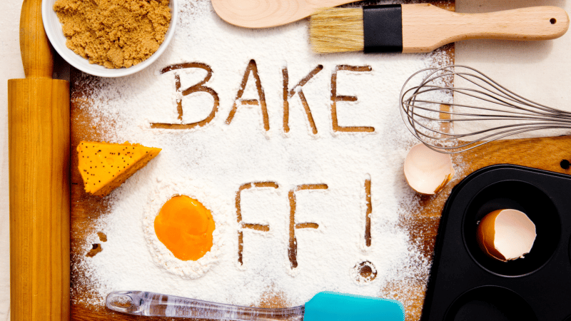 Flour, eggs and other baking ingredients